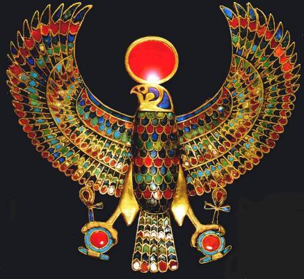 Aton als Horos (Falke),
dem Sohn von Isis und Osiris,
am Himmel entsprechend: Sirius und Orion